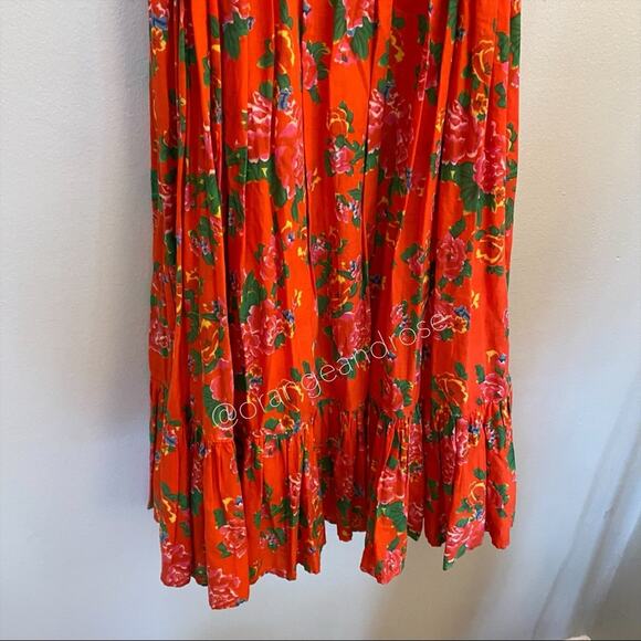 Rhode Resort Red Dazzle Floral Nala Braid Tropical Belted Mini Dress XS - Picture 11 of 13